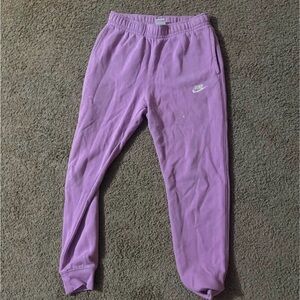 Nike Purple Jogger Sweatpants with White Logo